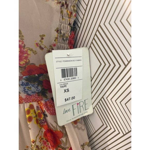 Love, Fire Floral Long Maxi X-Small Womens Summer Beach Dress - Picture 4 of 8